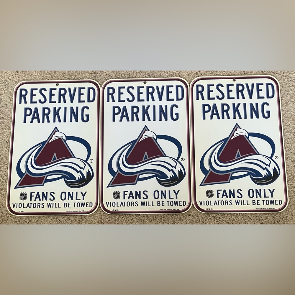 Colorado Avalanche Reserved Parking Sign